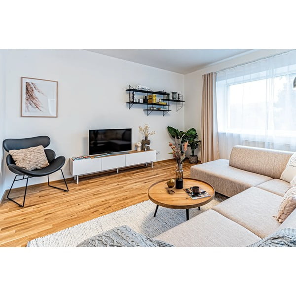 Covor crem țesut manual din bumbac 60x110 cm Reimagine – Universal-image-2