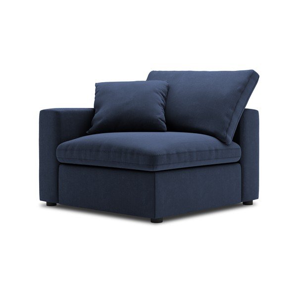 Modul cu tapițerie din catifea pentru canapea colț de stânga Windsor & Co Sofas Galaxy, albastru închis-image-2