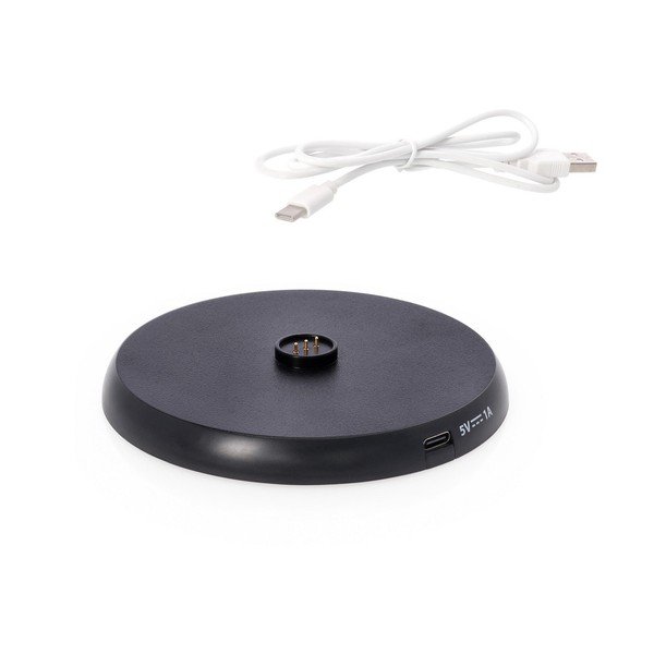 Veioză maro LED cu intensitate reglabilă/cu încărcător wireless din metal cu abajur din plastic (înălțime 33 cm) Esprit – Bizzotto-image-4