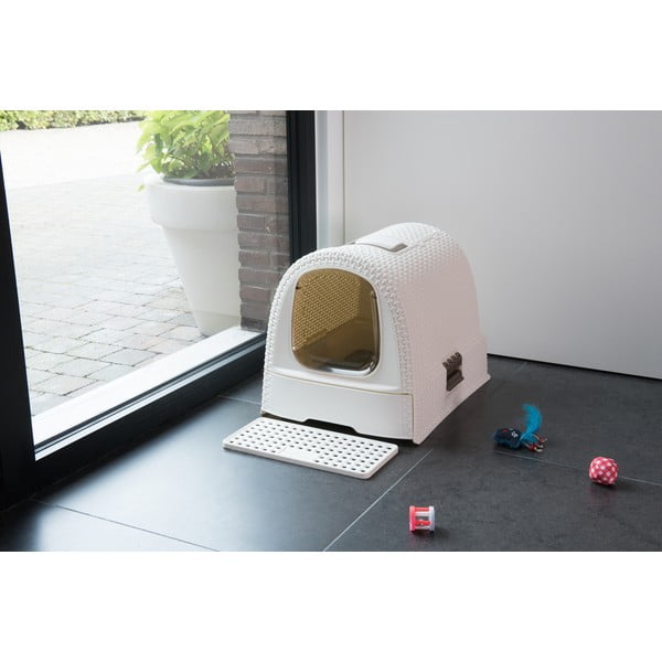 Toaletă pentru pisici Curver Vintage, alb-image-1