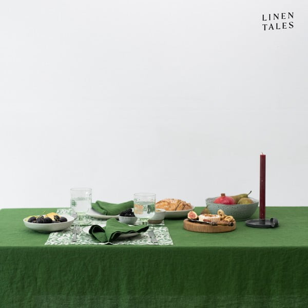 Față de masă din in 140x250 cm True Green – Linen Tales-image-2