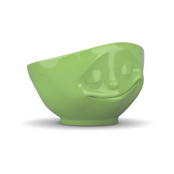 Bol porțelan cu față fericită 58products, verde-image-1