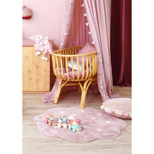 Covor pentru copii roz lavabil/țesut manual din bumbac ø90 cm Mini Biscuit Vintage Nude – Lorena Canals-image-3