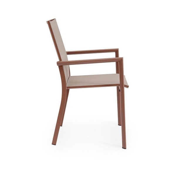 Scaun de grădină taupe din metal Konnor – Bizzotto-image-3