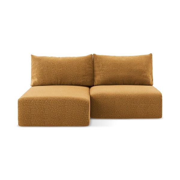 Colțar portocaliu extensibil/cu spațiu de depozitare (cu colț pe partea stângă) Kalena – Makamii