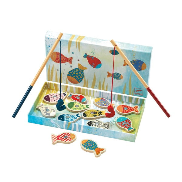 Joc din lemn cu pești magnetici Djeco „Pescarii”
