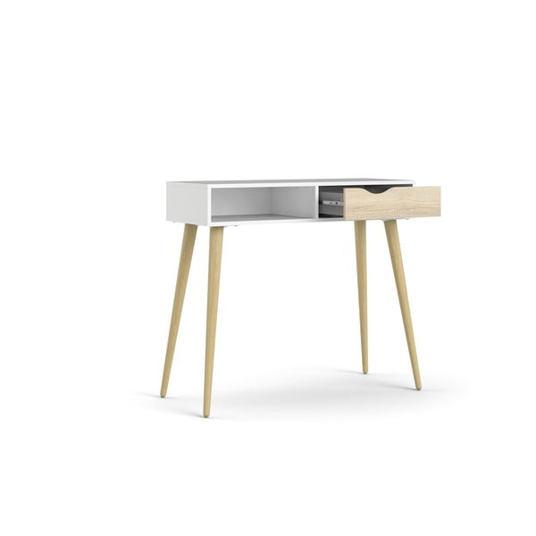 Măsuță consolă Tvilum Oslo, natural-alb-image-2