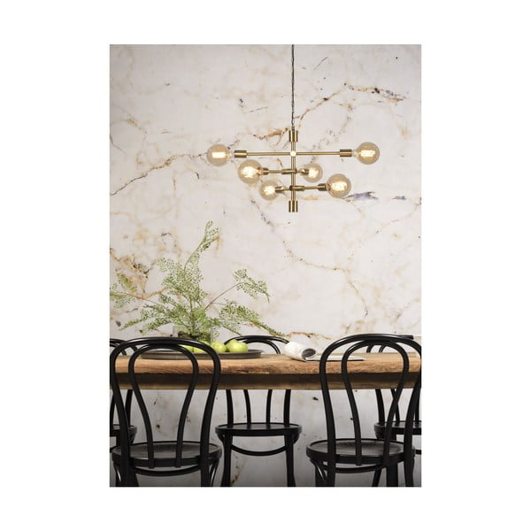 Lustră aurie cu abajur din sticlă ø 60 cm Nashville – it's about RoMi-image-1