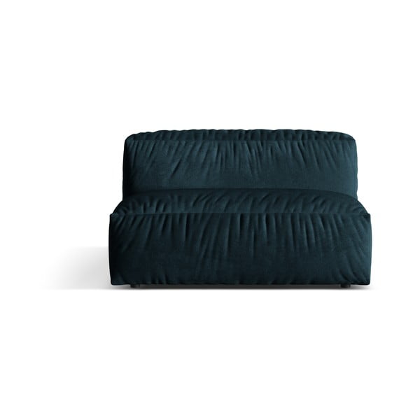 Modul pentru canapea modulară albastru închis cu tapițerie din catifea (de mijloc) Martina – Micadoni 