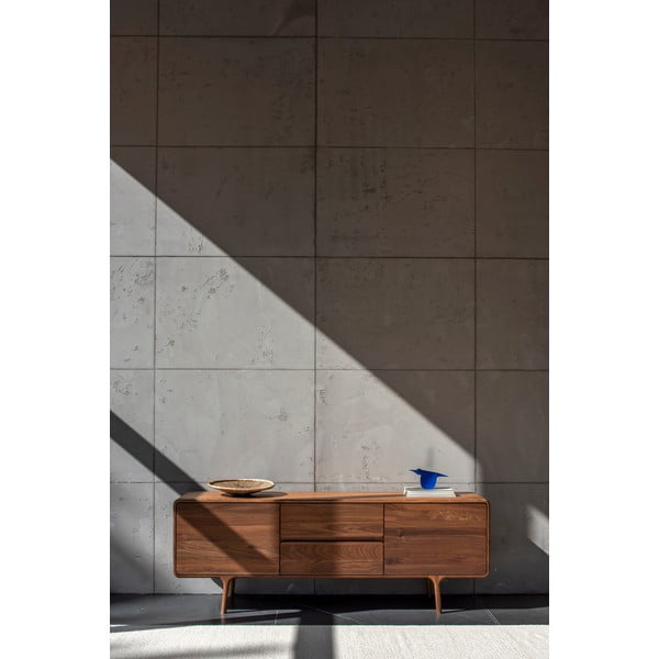 Comodă TV maro din lemn de nuc 180x65x45 cm Fawn – Gazzda-image-3