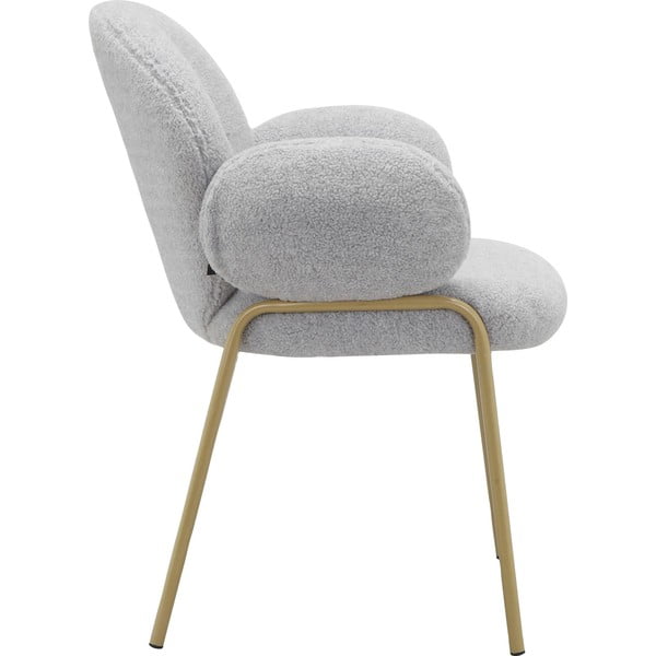 Set de scaune de sufragerie gri deschis cu cotiere 2 buc. tapițat Iwama – Støraa-image-3