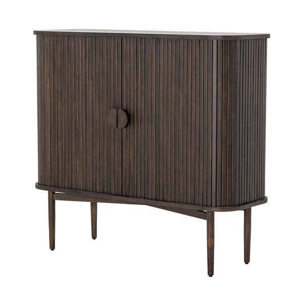Comodă joasă cu aspect de lemn de stejar cu ușă glisantă 110x100 cm Valencia – Bloomingville-image-3