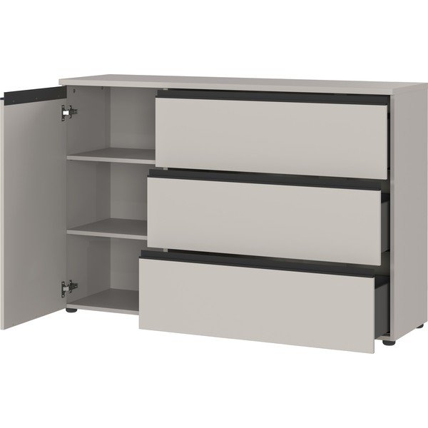 Comodă gri joasă 135x91 cm Bastia – Germania-image-2