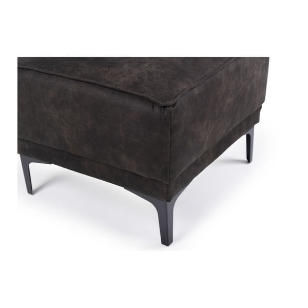 Taburet gri antracit cu tapițerie din imitație de piele Copenhagen – Scandic-image-4