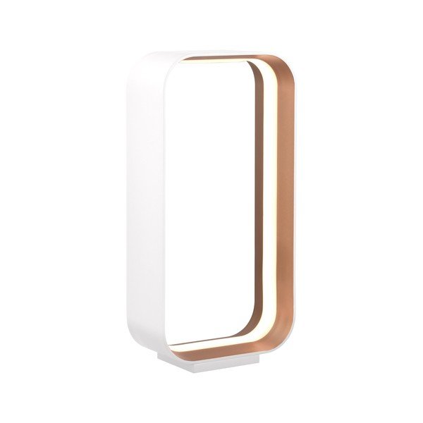 Veioză albă LED cu control vocal/cu control prin aplicații mobile cu abajur din metal (înălțime 41 cm) Cizione – CINQUE-image-1