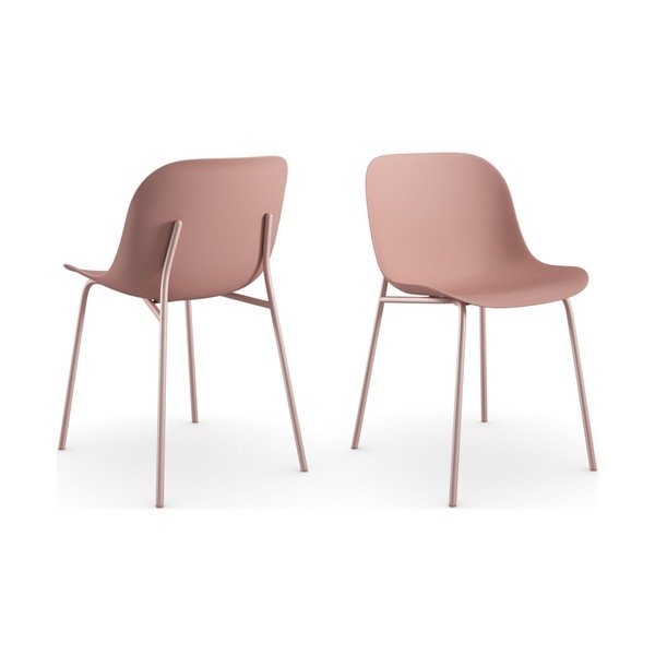 Set 2 scaune dining Støraa Ocean, roz-image-2