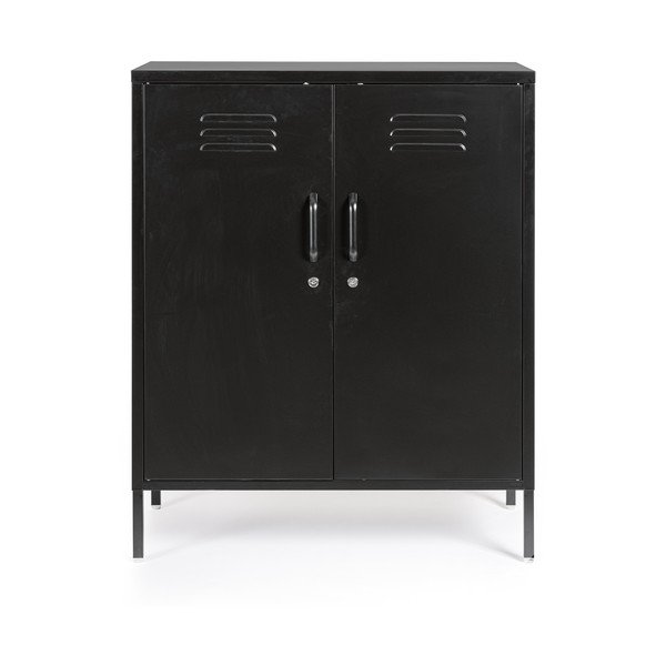 Dulap negru din metal cu încuietoare 80x101,5x40 cm Cambridge – Yes Everyday