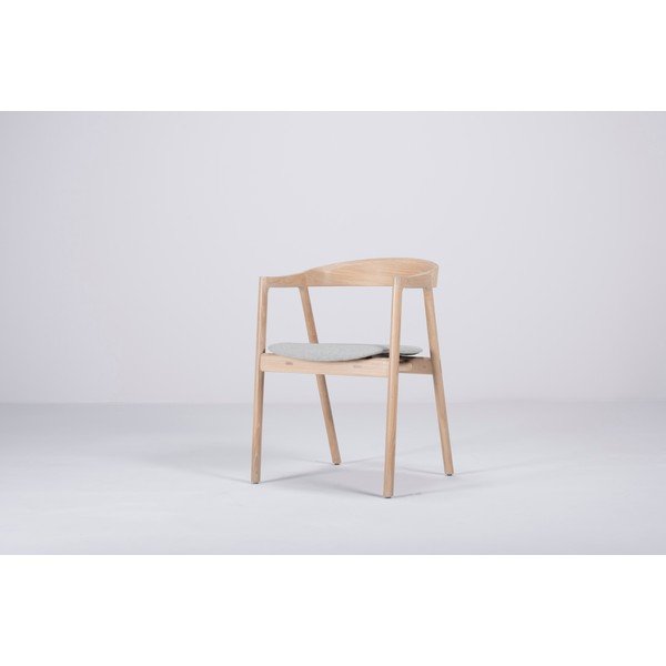 Scaun din lemn masiv de stejar Gazzda Muna, albastru - gri-image-4