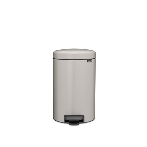 Coș de gunoi gri deschis cu pedală din oțel 12 l NewIcon – Brabantia