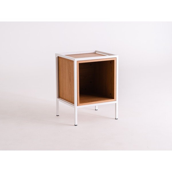 Noptieră în culoare naturală cu aspect de lemn de stejar Skap – CustomForm-image-2