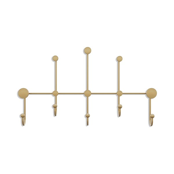 Cuier de perete auriu din metal Dama – Kalune Design