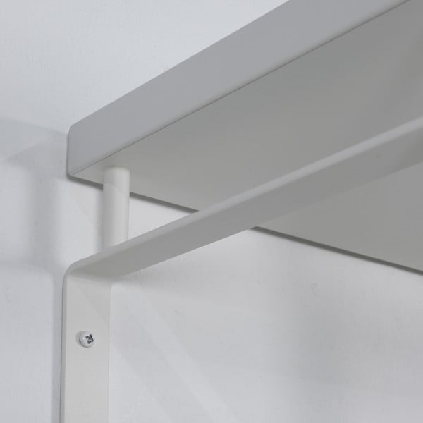 Cuier de perete alb cu raft din metal 70 cm Rex – Spinder Design-image-1