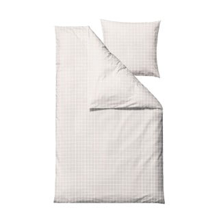Lenjerie de pat din bumbac damasc pentru pat single Södahl Clear, 140 x 220 cm, alb