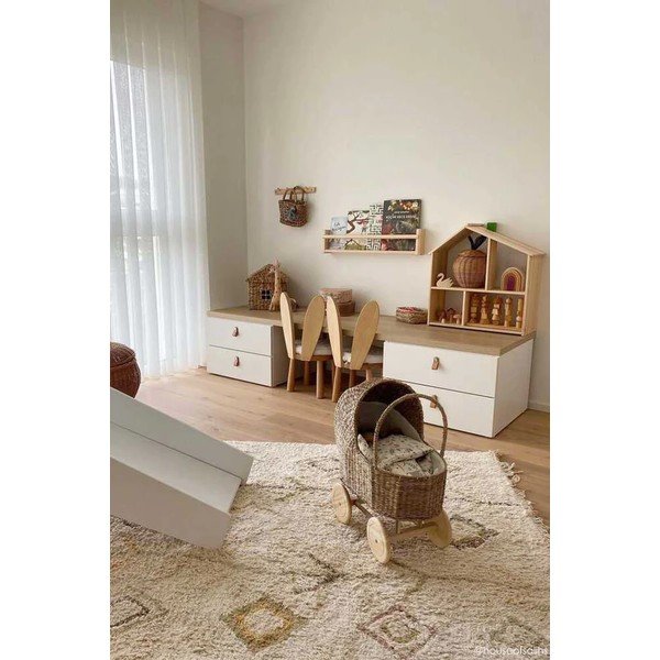 Covor bej lavabil/țesut manual din bumbac 140x200 cm Kaarol Earth – Lorena Canals-image-3