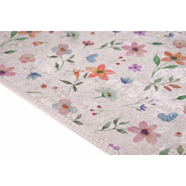 Covor tip traversă lavabil 80x200 cm Floral – Vitaus-image-2