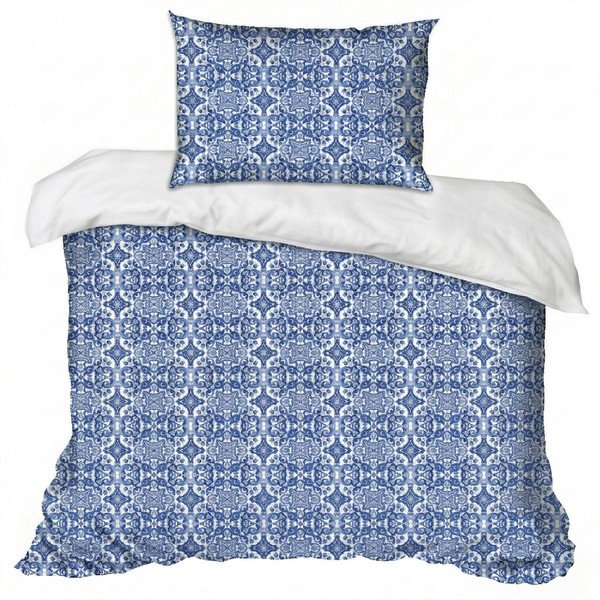 Lenjerie de pat albastru-închis pentru pat de o persoană 200x140 cm Linza – Mijolnir