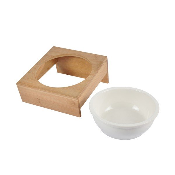 Bol cu suport  pentru câini din bambus ø 16 cm – Love Story-image-1