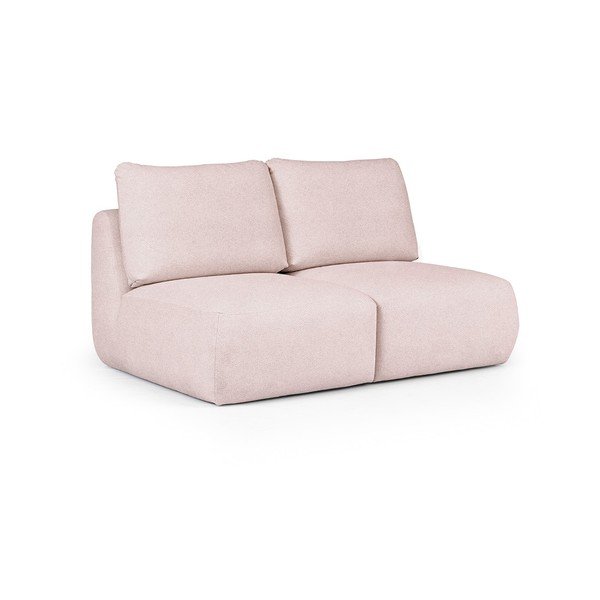 Canapea roz-deschis cu tapițerie din țesătură bouclé 164 cm Mirel – Rodier-image-2
