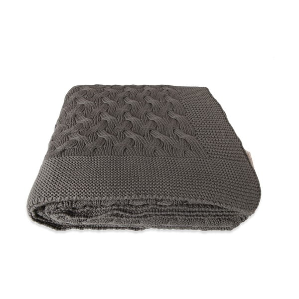 Pătură din bumbac Homemania Decor Soft, 130 x 170 cm, maro