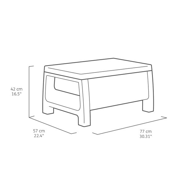 Set mobilier de grădină gri închis pentru patru persoane Corfu – Keter-image-4