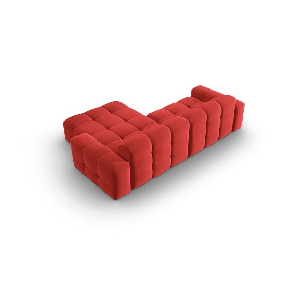 Colțar roșu cu tapițerie din catifea (pe partea dreaptă) Kendal – Micadoni Home-image-4
