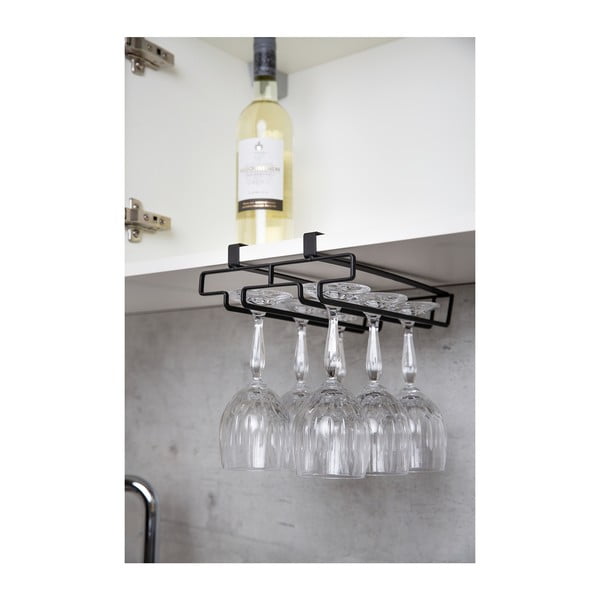 Suport sub raft pentru pahare Wenko, negru-image-1