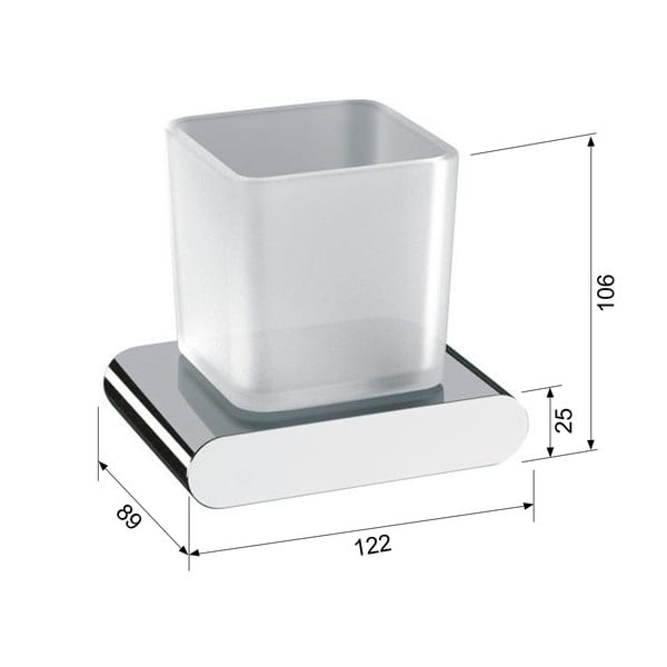 Suport pentru periuța de dinți alb de montat pe perete din sticlă Flori – Sapho-image-2