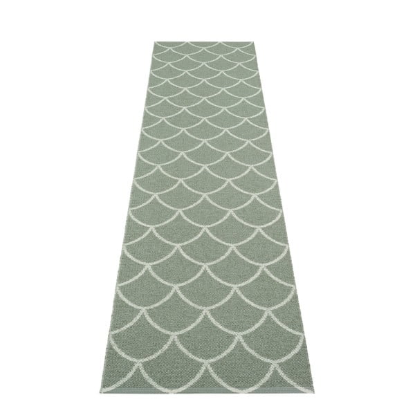 Covor tip traversă pentru interior și exterior verde 70x300 cm Kotte Army Sage – Pappelina