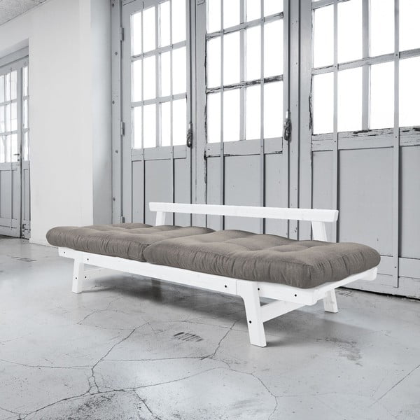 Canapea extensibilă Karup Step White/Granite Grey-image-3