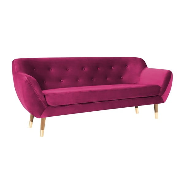 Canapea cu 3 locuri Mazzini Sofas Amelie, roz-image-3