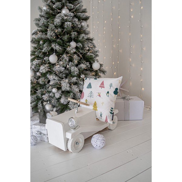 Pernă decorativă 45x45 cm  cu model de Crăciun Skiing – Butter Kings-image-2