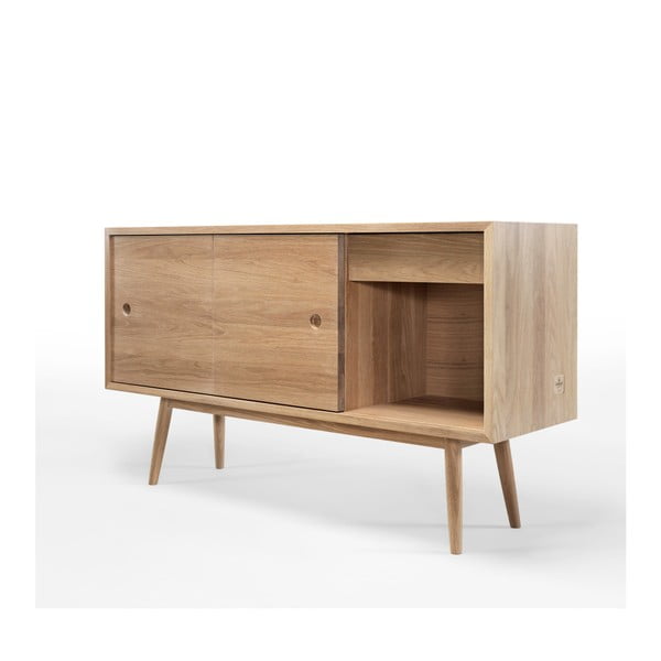 Comodă din lemn de stejar Wewood - Portuguese Joinery Classic, 130 cm L-image-1