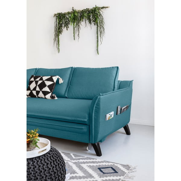 Colțar extensibil cu șezlong pe partea stângă Miuform Charming Charlie, turcoaz-image-3