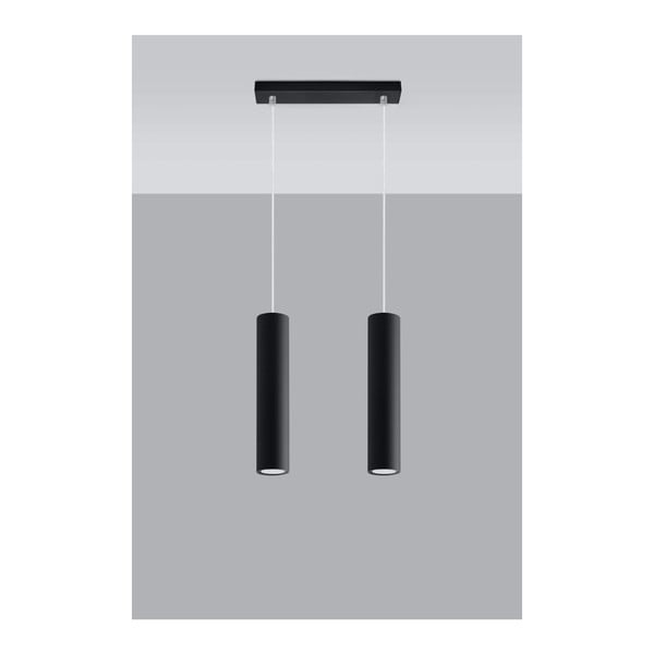 Lustră neagră din metal Castro – Sollux-image-3