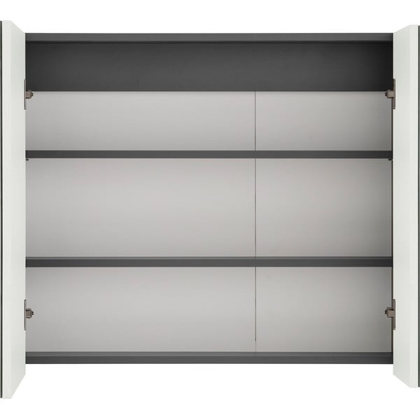 Dulap de baie alb cu oglindă de perete Støraa Wisla, 80 x 70 cm-image-1