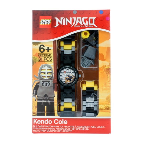 Ceas de mână și figurină LEGO® Ninjago Kendo Cole-image-4