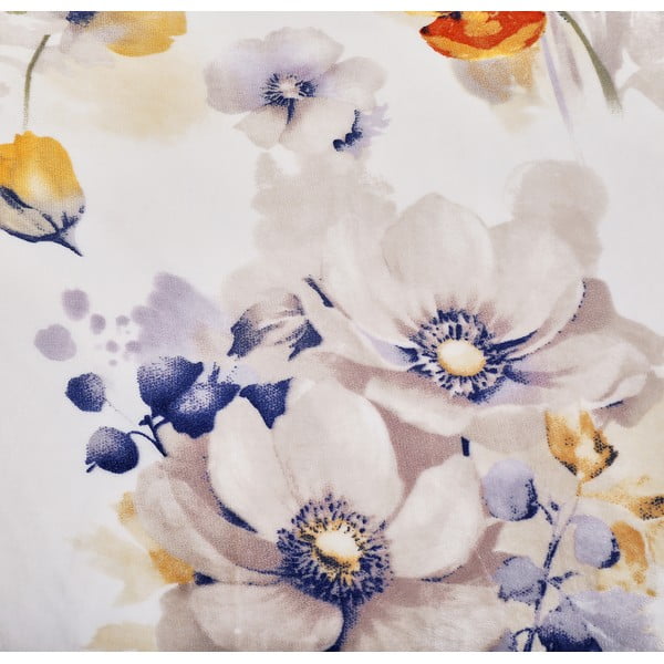 Lenjerie de pat albă din micropluș/cocolino pentru pat de o persoană 140x200 cm Blossom – My House-image-1