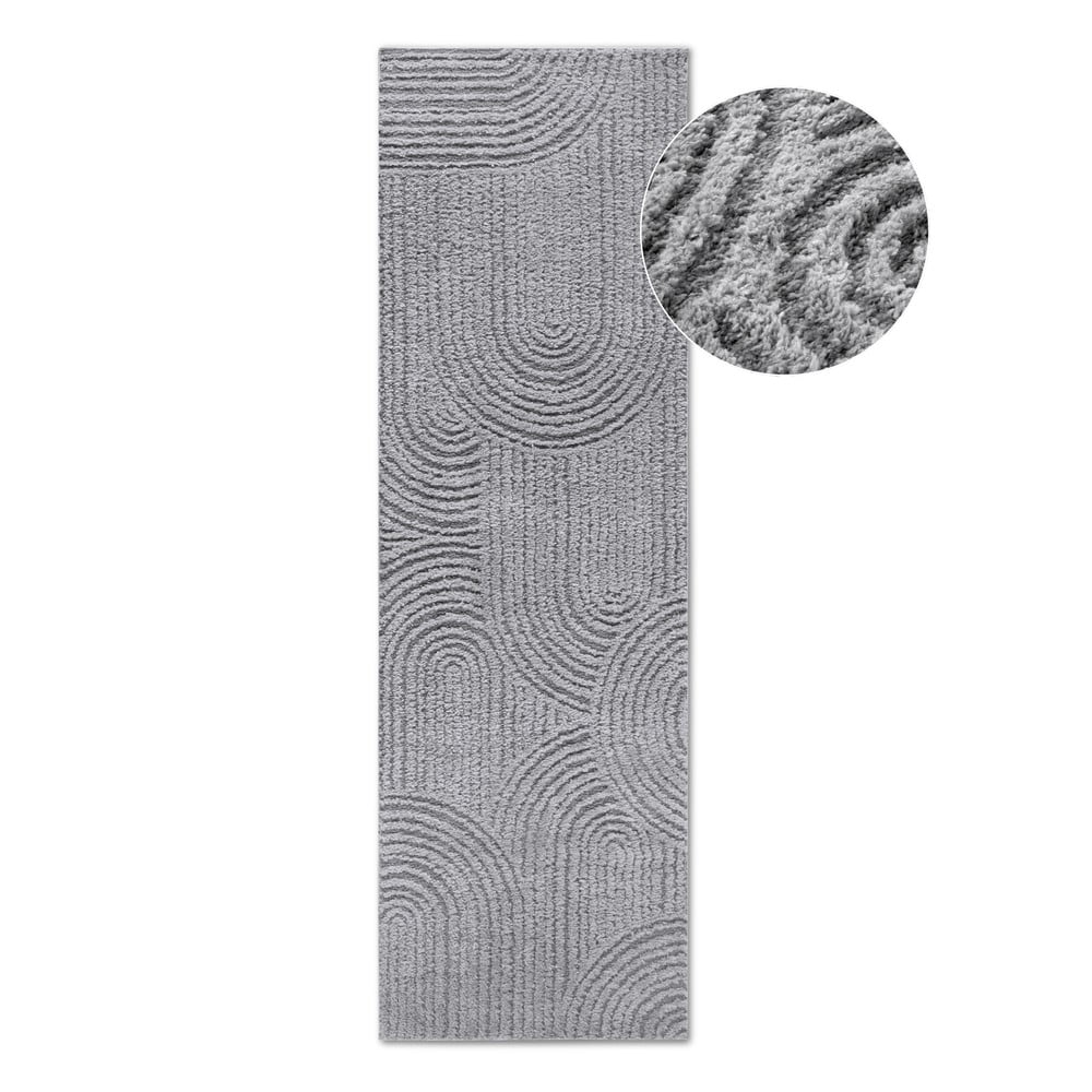 Covor tip traversă gri 80x240 cm Chappe Light Grey – Elle Decoration