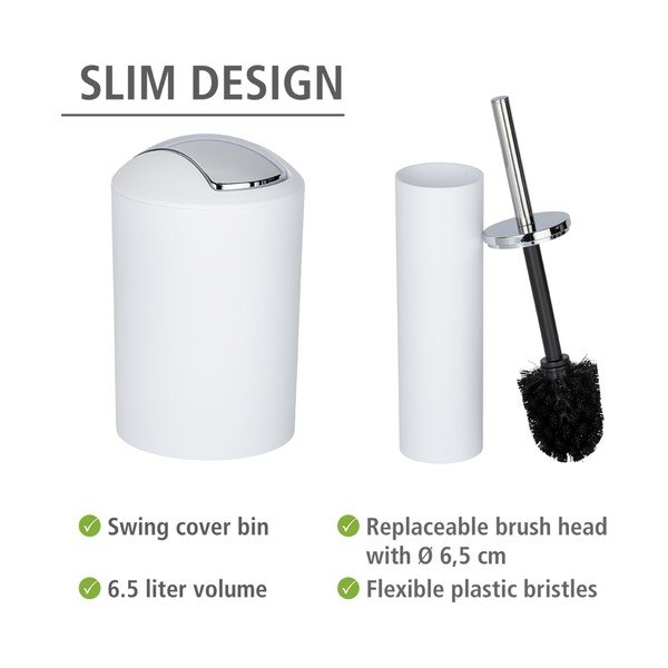 Set de accesorii de baie alb din plastic Calvo – Wenko-image-3