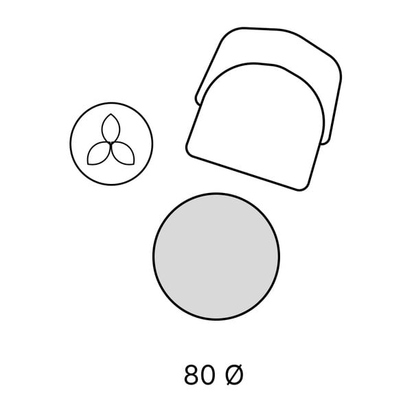 Covor gri deschis rotund ø 80 cm Life – Ayyildiz Carpets-image-3